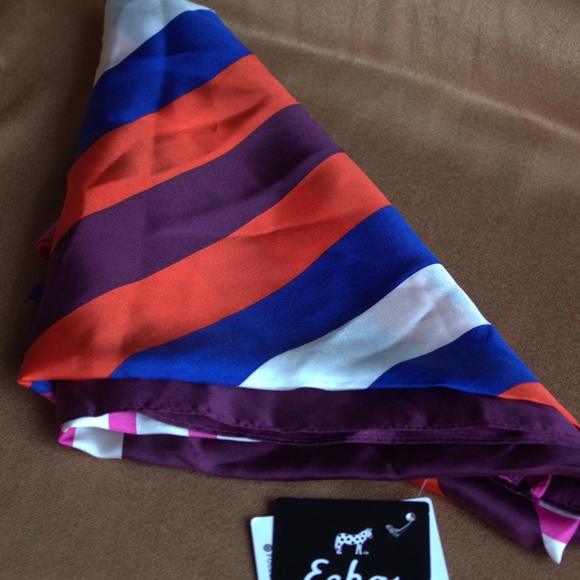 Echo women's Stripped Multicolor Scarf - 34" x 34" - Picture 1 of 3